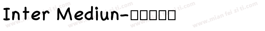 Inter Mediun字体转换